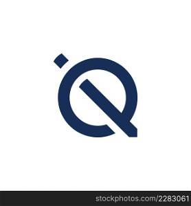 Q letter with pencil initial logo vector template design