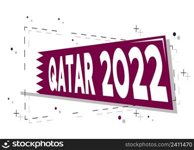 Qatar 2022 banner. Trendy flat geometric web banner. Simple minimal retro style.
