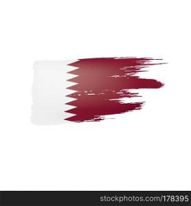 Qatar flag, vector illustration on a white background. Qatar flag, vector illustration on a white background.