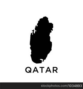 Qatar map icon design trendy