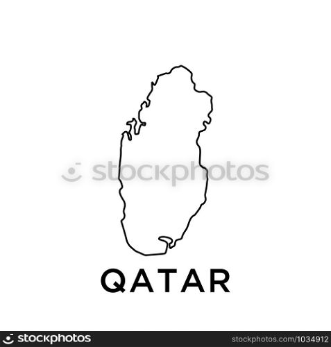 Qatar map icon design trendy