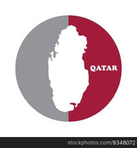 Qatar map icon vector illustration symbol design