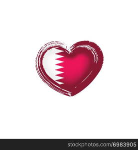 Qatar national flag, vector illustration on a white background. Qatar flag, vector illustration on a white background