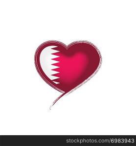 Qatar national flag, vector illustration on a white background. Qatar flag, vector illustration on a white background