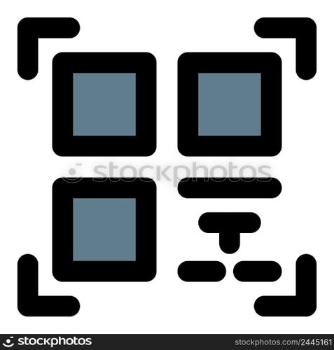 QR code, a two dimensional matrix barcode.