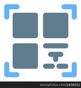 QR code, a two dimensional matrix barcode.