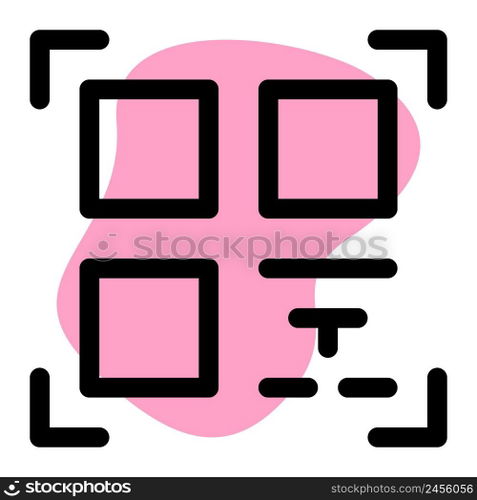 QR code, a two dimensional matrix barcode.