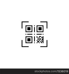 Qr code icon for smart phones. Vector on isolated white background. EPS 10.. Qr code icon for smart phones. Vector on isolated white background. EPS 10