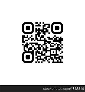 QR code icon. For smartphone scanning. Vector on isolated white background. EPS 10.. QR code icon. For smartphone scanning. Vector on isolated white background. EPS 10