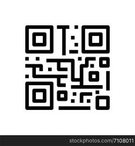 QR code icon, isolated on white background