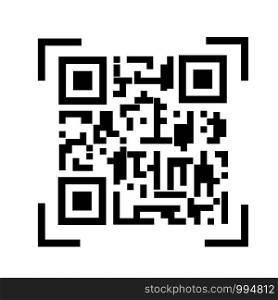 qr code icon on white background. flat style. qr code icon for your web site design, logo, app, UI. digital code easy pay symbol. digital data sign for scanners.