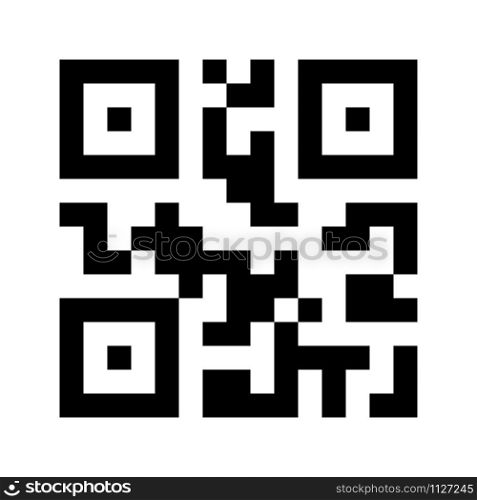 Qr code icon vector illustration isolated on white background. Qr code icon vector illustration