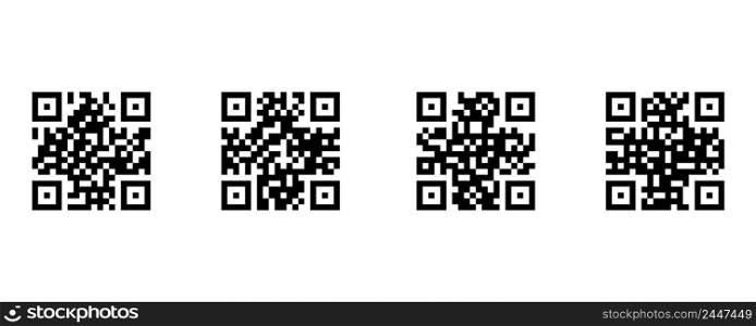 Qr code in abstract style. Smartphone scan. Qr code scan icon. Vector illustration. stock image. EPS 10.. Qr code in abstract style. Smartphone scan. Qr code scan icon. Vector illustration. stock image.