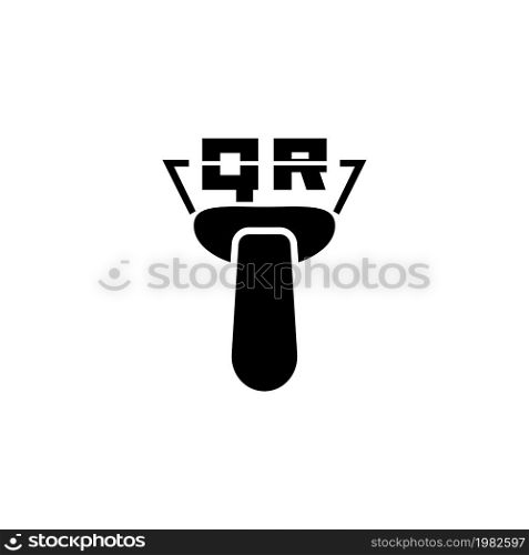 QR Code Scanner. Flat Vector Icon illustration. Simple black symbol on white background. QR Code Scanner sign design template for web and mobile UI element. QR Code Scanner Flat Vector Icon