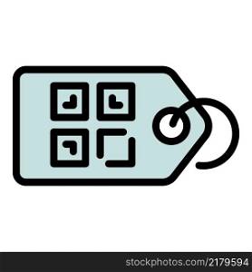Qr code tag icon outline vector. Mobile scan. Phone barcode. Qr code tag icon outline vector. Mobile scan