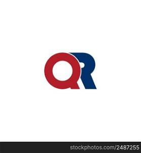 QR letter logo,vector illustration simple design