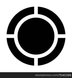 quadrant circle diagram, icon on isolated background