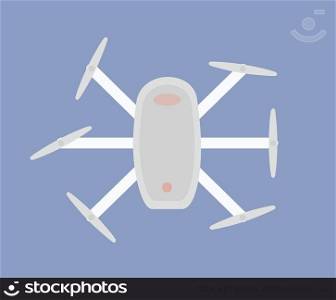 Quadrocopters. unmanned aerial vehicle with 6 propellers. Vector Illustration. EPS10. Quadrocopters. unmanned aerial vehicle with 6 propellers. Vector