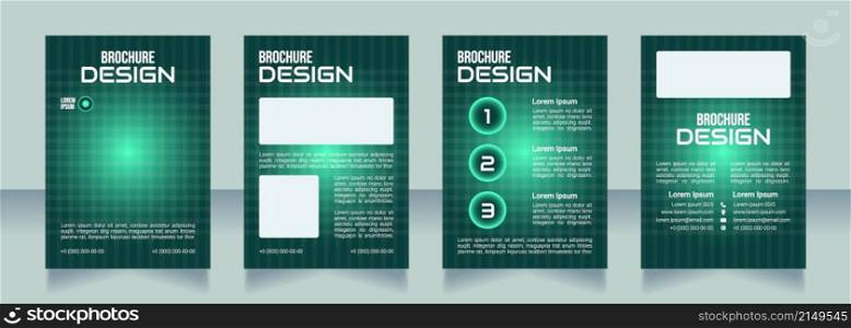 Qualified telemedicine blank brochure design. Template set with copy space for text. Premade corporate reports collection. Editable 4 paper pages. Bebas Neue, Audiowide, Roboto Light fonts used. Qualified telemedicine blank brochure design