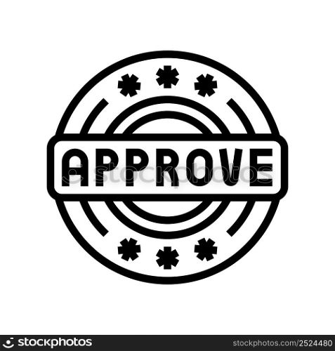 quality approve line icon vector. quality approve sign. isolated contour symbol black illustration. quality approve line icon vector illustration