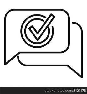 Quality chat icon outline vector. Ask question. Speech balloon. Quality chat icon outline vector. Ask question