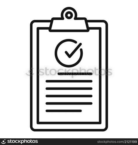 Quality clipboard icon outline vector. Checklist check. Customer survey. Quality clipboard icon outline vector. Checklist check