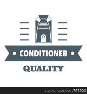 Quality conditioner logo. Simple illustration of quality conditioner vector logo for web. Quality conditioner logo, simple gray style