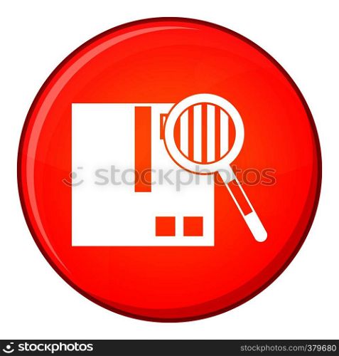 Quality control icon in red circle isolated on white background vector illustration. Quality control icon, flat style