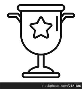 Quality cup icon outline vector. Award trophy. Winner prize. Quality cup icon outline vector. Award trophy