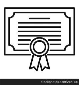 Quality diploma icon outline vector. Certificate qualification. Professional award. Quality diploma icon outline vector. Certificate qualification