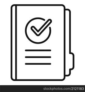 Quality folder icon outline vector. Document file. Policy standard. Quality folder icon outline vector. Document file