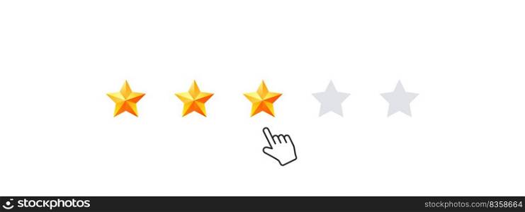 Quality level stars. Customer Satisfaction Level. Customer feedback sign. Vector icons