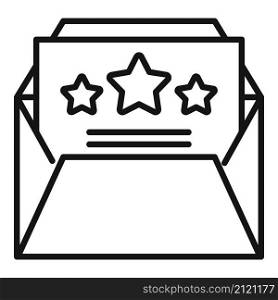 Quality mail icon outline vector. Good success check. Certificate agreement. Quality mail icon outline vector. Good success check