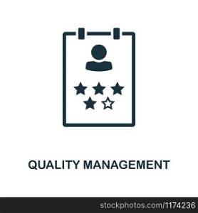 Quality Management creative icon. Simple element illustration. Quality Management concept symbol design from human resources collection. Can be used for web, mobile apps, software, print. Quality Management creative icon. Simple element illustration. Quality Management concept symbol design from human resources collection. Perfect for web design, apps, software, print.