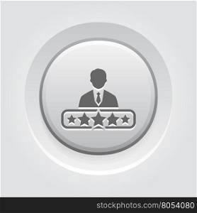 Quality Management Icon. Grey Button Design.. Quality Management Icon. Grey Button Design. App Symbol or UI element.