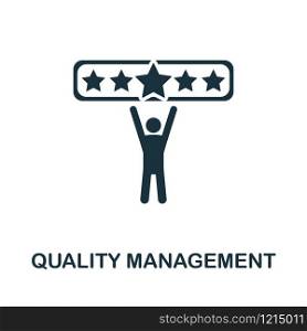 Quality Management vector icon illustration. Creative sign from quality control icons collection. Filled flat Quality Management icon for computer and mobile. Symbol, logo vector graphics.. Quality Management vector icon symbol. Creative sign from quality control icons collection. Filled flat Quality Management icon for computer and mobile