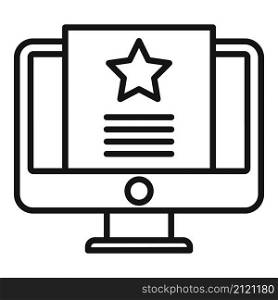 Quality monitor icon outline vector. Digital experience. Air software. Quality monitor icon outline vector. Digital experience