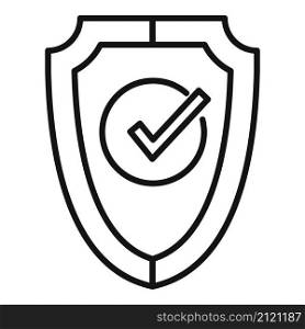 Quality shield icon outline vector. Check guarantee. Mark safe. Quality shield icon outline vector. Check guarantee