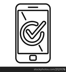 Quality smartphone icon outline vector. Phone app. Mobile service. Quality smartphone icon outline vector. Phone app