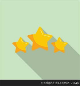 Quality stars icon flat vector. Satisfaction shape. Gold success. Quality stars icon flat vector. Satisfaction shape
