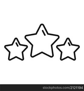 Quality stars icon outline vector. Satisfaction shape. Gold success. Quality stars icon outline vector. Satisfaction shape