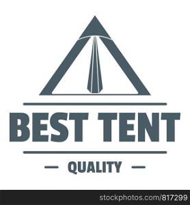 Quality tent logo. Vintage illustration of quality tent vector logo for web. Quality tent logo, vintage style