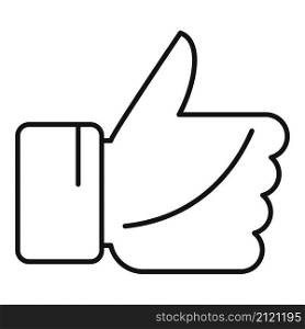 Quality thumb up icon outline vector. Best hand. Success customer. Quality thumb up icon outline vector. Best hand