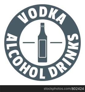 Quality vodka logo. Simple illustration of quality vodka vector logo for web. Quality vodka logo, simple gray style