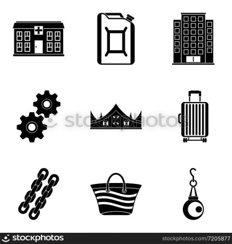 Quantity of money icons set. Simple set of 9 quantity of money vector icons for web isolated on white background. Quantity of money icons set, simple style
