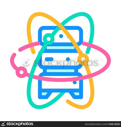quantum computer, data server color icon vector. quantum computer, data server sign. isolated symbol illustration. quantum computer, data server color icon vector illustration