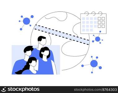 Quarantine abstract concept vector illustration. Self quarantine, isolation during pandemic, coronavirus outbreak, stay at home, government strict measures, do your part abstract metaphor.. Quarantine abstract concept vector illustration.