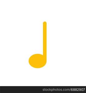 quarter note, icon on isolated background