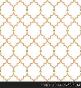 Quatrefoil gold lines seamless pattern. Oriental net tiles design classic decorative ornament. Moroccan style background texture.. Quatrefoil gold lines seamless pattern. Oriental net tiles design classic decorative ornament.
