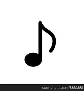 quaver music note, icon on isolated background,